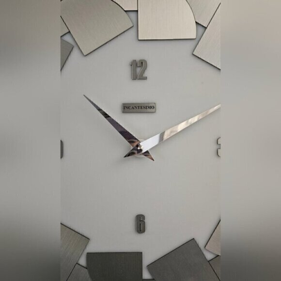 Modern Incantesimo Design Genius Pendolo Wall Clock Italy Brushed Metal - Picture 5 of 14